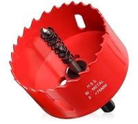 Hole Saw 3” (76mm) for Wood and Plastic, HSS Bi-Metal Hole Cutter Core Drill Bit for Drywall, PVC Boards, Fiberglass and Vent Pipes