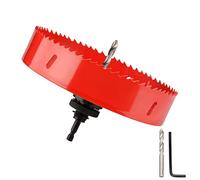 Hole Saw 300 mm, M42 HSS Hole Drill Set for Wood Aluminium Iron Sheet Pipe Plastic, Cutting Depth 44 mm (Red)
