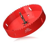 Hole Saw 6 1/8” (155mm) for Wood, HSS Bi-Metal Hole Cutter with Pilot Drill Bit for Plywood, Cornhole, Ceiling and Drywall