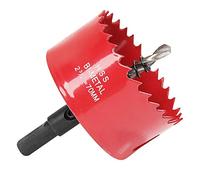 Hole Saw 70 mm, 30 mm Bi-Metal Cutting Depth HSS M 42 Hole Cutter for Cutting Plastic, Drywall, Plasterboard and Soft Metal Sheet