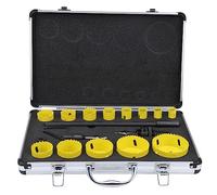 Hole Saw Cutter Kit 19 - Piece M42 High Speed Steel Set 20-76mm Sizes - Durable Anti - Blades for Metal, Wood & Plastic, Portable Storage Box for & Professional Use