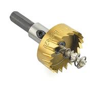 Hole Saw Cutter MASO 25mm HSS Titanium Hole Saw Cutter Tool Kit Drill Bit Set Remover Tools for Steel, Stainless Steel,Iron, Copper, Brass, Aluminum, Fiberglass, Formica