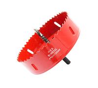 Hole Saw Drill Bit LAIWEI HSS Hole Cutter with Arbor for Wood,PVC Board and Plasterboard(4-15/16"(125mm Hole Saw))