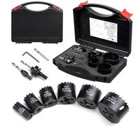 Hole Saw Kit 22mm-64mm, Metal Hole Saw Set 6pcs, Hex Shank Circular Drill Bits Hole Cutter for Punching Round Holes on Ceiling Board, Acrylic Panel, Metal Plate