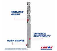 Hole Saw Pilot Drill Bit, Quick Change, High Speed Steel, 1/4 In. - LXAH99314PB