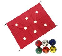 Hole Tarp Team Building Game - 2 x 1.45 m Oxford Cloth with 6 PU Balls, Outdoor Cooperation Game for Teenagers Adults Families Engaging Team Game for School Initiatives Business Training Families