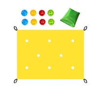 Hole Tarp Team Building Game - Fabric Group Exercise | Hollow Balls Set - Indoor & Outdoor for School, Home, Fun Family Activities, Eq's Work
