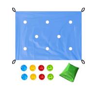 Hole Tarp Team Building Game - Group Work Exercise Kit, Fun Learning Challenge | Polyester 216x145x1cm Hollow Ball Outdoor Indoor Team Activity Set For Family School Friends Parties Coordination Leade