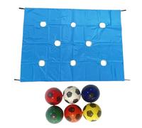 Hole Tarp Team Building Game - Outdoor Cooperative Challenge | Group Learning Activity | Fun Sports Exercise For Teens Adults Schools Corporate Family Reunions | Includes Balls Teamwork Practice