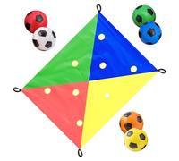 Hole Tarp Team Building Game, Teamwork Group Activities with 6 Balls, Sports Teambuilding Fun Learning Set for Family Gatherings School
