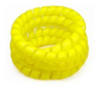 HOLED 3/8" Spiral Cable Wrap, Plastic Wire Wrap Cord Protectors from Pets No Chew, Spiral Cable Management Sleeve Organizer for Computer Electrical Hydraulic Hose Protector (Yellow, 25ft)