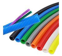 HOLED Split Wire Loom Tubing, Flexible Conduit Cable Protector for Automotive Wiring Home Theater Industrial Cable Management (Blue, 34.5mm(1.35in)-10ft)