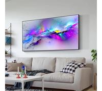 HOLEILUCK Abstract Large Wall Canvas Prints Colorful Cloud Paintings Black Frame Decorative Pictures for Living Room 100x200cm/39x78in With-Black-Frame Ready to Hang