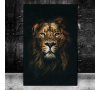 HOLEILUCK Large Size African Wild Lion Head Art Black Framed Prints Animals Art Canvas Paintings Wall Art Pictures Home Wall Decor 80x130cm/31x51inch With-Black-Frame Ready to Hang