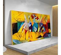 HOLEILUCK Picasso Famous Painting-By Picasso HD Print Abstract Gold Framed Art Canvas Oil Painting Large Pictures Wall Art34x59in/85x150cm