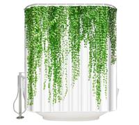 HOLEILUCK Vine print pattern shower curtain Green dense bathroom bathroom waterproof shower curtain Simple style decoration Abstract Shower Curtain 76x183cm/WxL