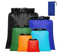 HOLEMZ Waterproof Dry Bags Storage Lightweight Dry Sacks Set for Outdoor Camping Hiking Rafting Kayaking Boating Drifting Snorkeling Multicolor 6 Pieces