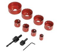 Holesaw Kit Circular Hole Saw Arbor Cutter Drill Cutting Case Kit Set 11Pc