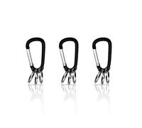 Holesto® Carabiner Key Ring Set of 3 - Key Pendant - Key Organiser - Key Holder - Key Ring Carabiner - 3 Removable Rings for Key Organisation