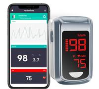 HOLFENRY Pulse Oximeter Bluetooth for Heart Rate, Fingertip Pulse Oximeter, Oxygen Monitor Finger Adults With Free APP, Blood Oxygen Monitor Finger for Outdoor Sports, Travel And Business Trip