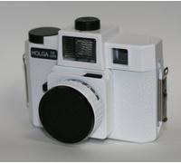 Holga 120 Glass Lens Camera With Colour Flash (White)