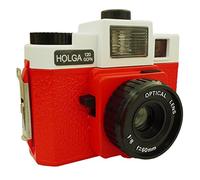 Holga Brand 120GCFN Film Camera (Glass Lens, Multicolor Flash) White/Red