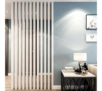 HOLGVE Aluminum Room Divider Post, Slat Room Dividers Floor to Ceiling, Privacy Screens Decorate Post, Freestanding Wall Posts Partition, for Entrance Restaurant Office(4 root,195cm/76.7in/6.39ft)