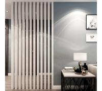 HOLGVE Aluminum Room Divider Post, Slat Room Dividers Floor to Ceiling, Privacy Screens Decorate Post, Freestanding Wall Posts Partition, for Entrance Restaurant Office(8 root,155cm/61.0in/5.08ft)