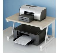 HOLGVE Desktop Printer Stand, Floor Standing Printer Table, Multifunctional Compact Office Printers Shelf, Storage Shelf for Small Spaces, for Office Supplies Fax Scanner File Book(Natural,10.6IN/27cm