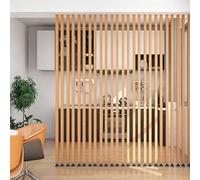 HOLGVE Divider Slats Partition Post, Room Separation Dividers Column, Space Dividing Column, Privacy Screen Decorative Column, No Drill Installation, Adjustable Base(4 root,225cm/88.5in/7.38ft)