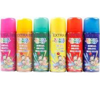 Holi Natural Organic Colour Partyware Herbal Chemical free Snow Spray Holi Color Paste Pack of 6 (Red, Yellow, Blue, Green, Pink, Orange, 550 g)
