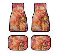 Holi Running Pattern Car Floor Mats Set of 4, Soft Car Carpet with Non-Slip Backing, Decorative Front Rear Carpet Universal Fit for Most Cars, Trucks, SUVs and Vans