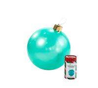 Holiball Inflatable Holiday Ornament - Indoor and Outdoor Use - Reusable and Storage Friendly - The Ultimate Holiday Decoration - 18" - Teal