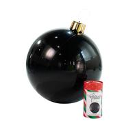 Holiball Inflatable Holiday Ornament - Indoor and Outdoor Use - Reusable and Storage Friendly - The Ultimate Holiday Decoration - 30" - Black