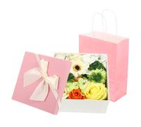 Holibanna 1 Box Soap Flower present Box Moms Floral Bouquet Mom present Green Soap Flower