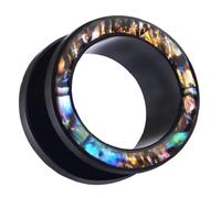 Holibanna 1 Pair Acrylic Ear Expanders for Pierced Ears Black 6mm Fashion Creative Delicate Allowing Skin to Breathe for Men and Women