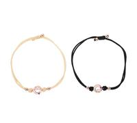 Holibanna 1 Pair Adjustable Couple Bracelets With Vibration Sensing His And Hers Matching Wristbands Connection Jewelry For Long Distance Relationships