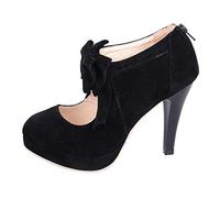 Holibanna 1 Pair Bow High Heels Pointed Shoes Summer Upper: Frosted Miss Black