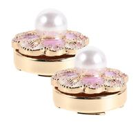 Holibanna 1 Pair Button Covers for Women Blouses: Pearl Enamel Flower Button Covers for Shirts Cufflinks - Decorative Ladies Groom Wedding Dress Accessories