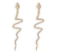 Holibanna 1 Pair Chic Snakelike Earrings for Women Silver Studs Retro Style Pendant Ear Decoration for Parties Weddings Birthdays and Daily Wear Show Your Unique Charm