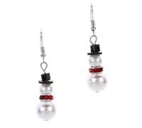 Holibanna 1 Pair Christmas Snowman Shape Earrings Cute Cartoon Ear Studs Holiday Ear Accessories for Winter Festival