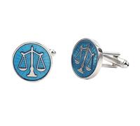 Holibanna 1 Pair Creative Blue Alloy Business Suit Cufflinks for Men, Comfortable to Touch and Chic Simple Design Shirt Cuff Links, for Father’s Day and Formal Business Occasions