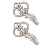 Holibanna 1 Pair Crown Shape Wall Hook Curtain Hanger Zinc Alloy Simple European Elegant Design Firm Fine Workmanship Home Decor for Rooms and Home Use