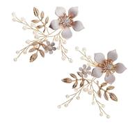 Holibanna 1 Pair Handmade Woven Botanical Shoe Clips Bridal Wedding Shoe Accessories Detachable Women’s Decoration Clips for Bride