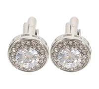 Holibanna 1 Pair Shirt Cuff Buttons Shirts Cufflinks French Sleeve Cufflinks Zircon Cufflinks Business Sleeve Cuff Links for Men and Women