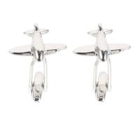 Holibanna 1 Pair Small Cuff Links Clothes Jewelry Classic Copper Long Servicing Life Sturdy Structure Men Daily Wearing Airplane 0.94x0.90x0.90in