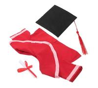 Holibanna 1 Set Graduation Costume 30cm Stuffed Bear Doll Includes Mini Bachelor Hat And Gown Outfit And Certificate For Graduation Decoration
