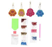 Holibanna 1 Set Key Chain Hanging Pendant Ergonomic Kits Accessories Stickers Keychains for Decorative DIY Keychain Custom Diamond Keychain Decor Drill Key Pendant Pendants Alloy