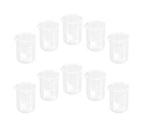 Holibanna 10 Pcs 100ml Glass Beakers with Scale Liquid Measuring Cups Borosilicate Glass Measuring Beakers for Laboratory and Scientific Use