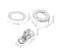 Holibanna 10 Sets Stainless Steel Snap Fasteners with Rotating Button Studs for Electronics and Furniture Turn Button Hardware for Stable DIY Crafting Assembly